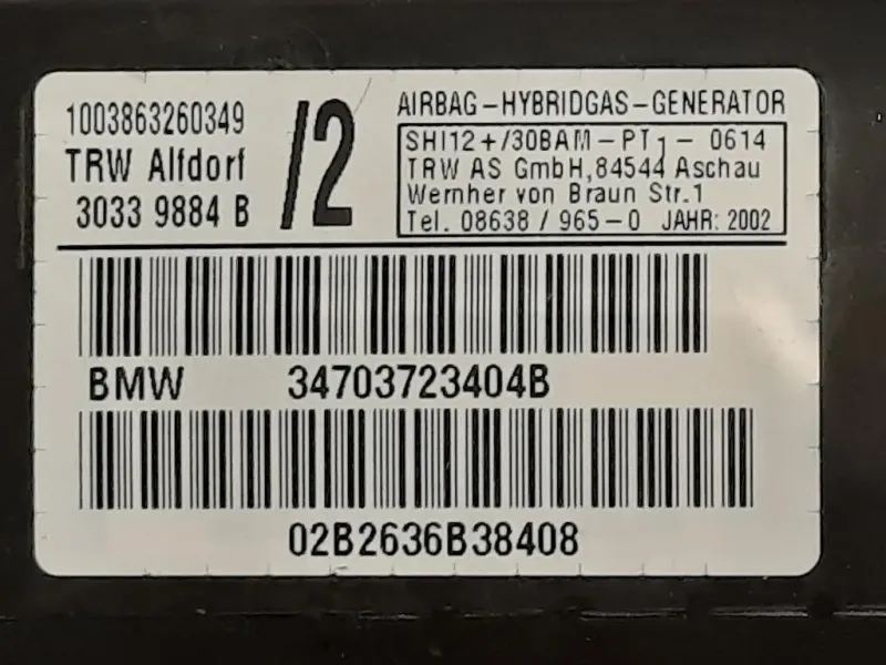 Air-bag Porta ANT DX 34703723404B Bmw X5 E53 2000