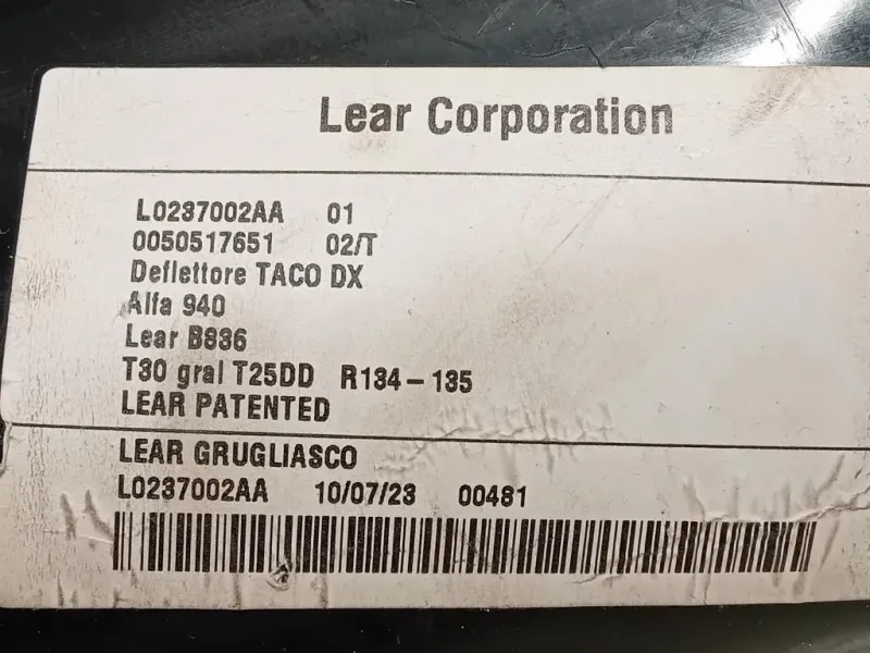 Air-bag Sedile ANT DX 50517651 Alfa Romeo Giulietta 2010