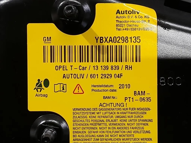 Air-bag Sedile ANT DX 13139839 Opel Astra H SW 2005