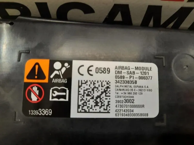 Air-bag Sedile ANT DX 39023002 Opel Astra K 2019