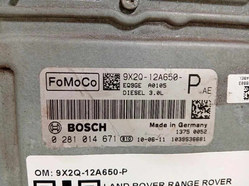 Centralina Iniezione 9X2Q-12A650-P Land Rover Range Rover Sport II 2009