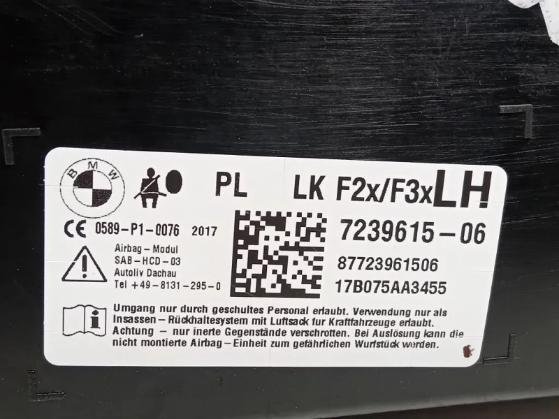 Air-bag Sedile ANT SX 7239615-06 Bmw Serie 1 F20 Berlina 2015