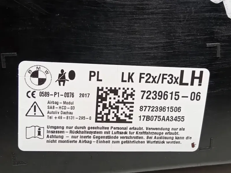 Air-bag Sedile ANT SX 7239615-06 Bmw Serie 1 F20 Berlina 2015