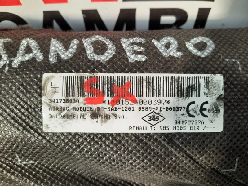 Air-bag Sedile ANT SX 985H10581R Dacia Sandero II 2013