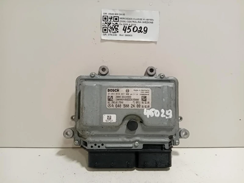 Centralina Iniezione A640 900 24 00 Mercedes Classe A W169 2008