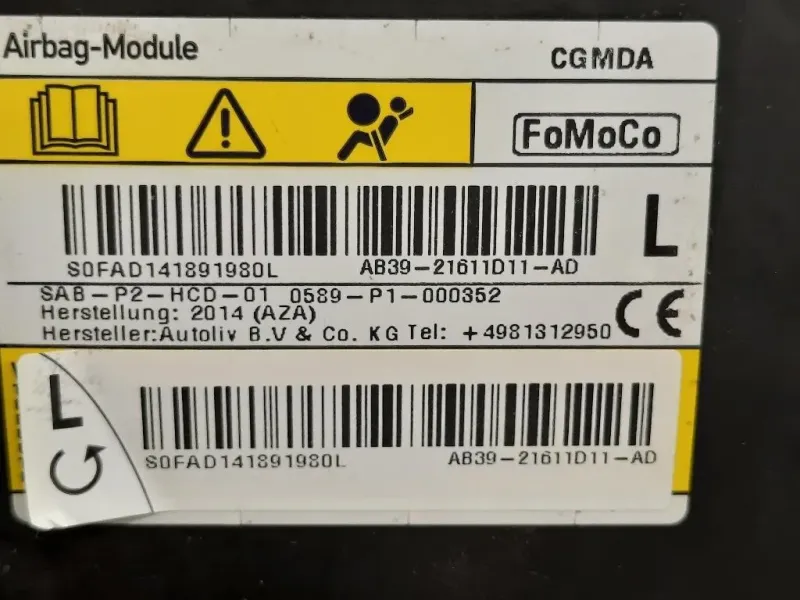 Air-bag Sedile ANT SX AB39-21611D11-AD Ford Ranger IV 2012