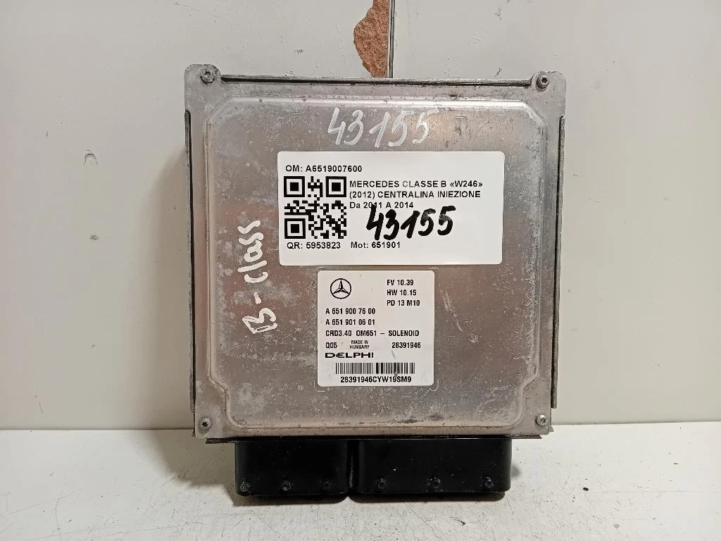 Centralina Iniezione A6519007600 Mercedes Classe B W246 2012