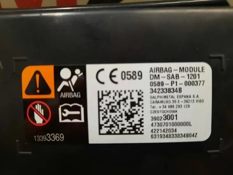 Air-bag Sedile ANT SX 39023001 Opel Astra K 2019