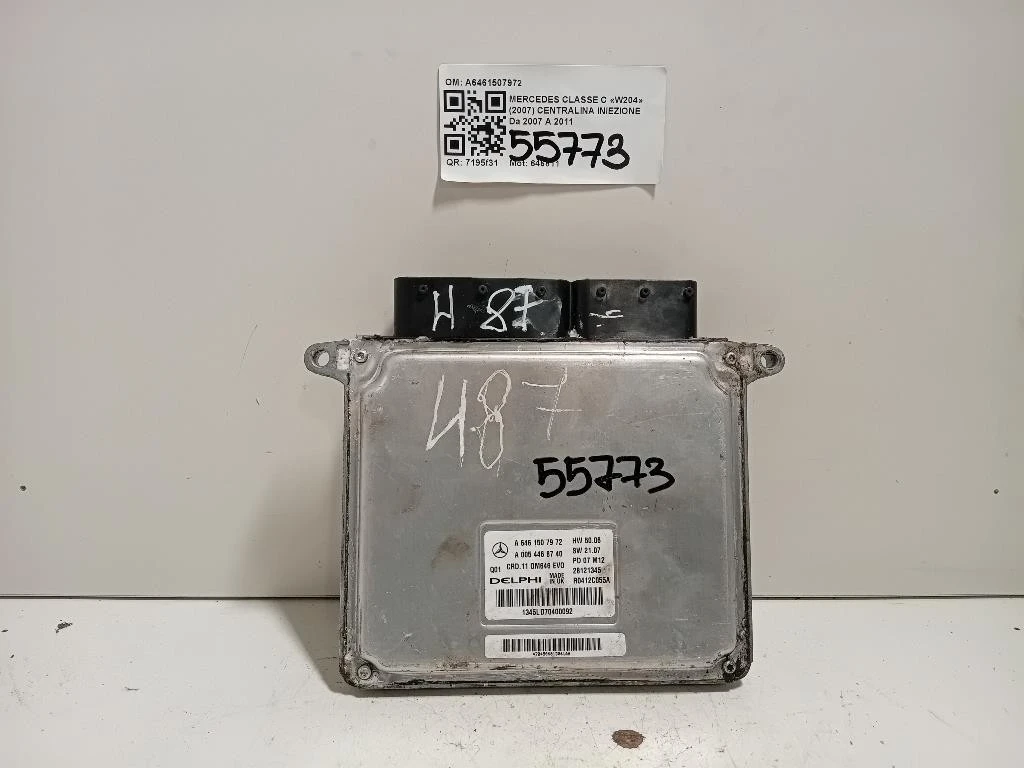 Centralina Iniezione A6461507972 Mercedes Classe C W204 2007