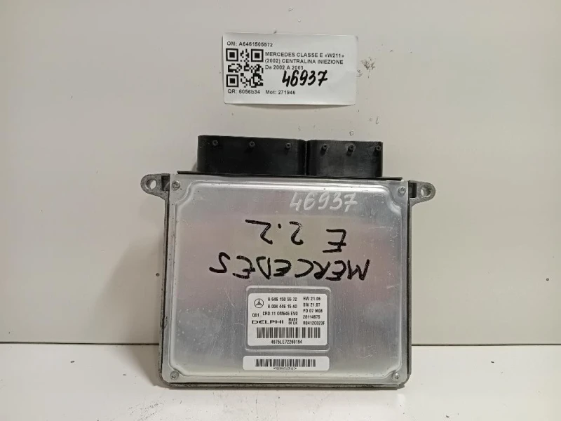 Centralina Iniezione A6461505572 A0044461540 Mercedes Classe E W211 2002