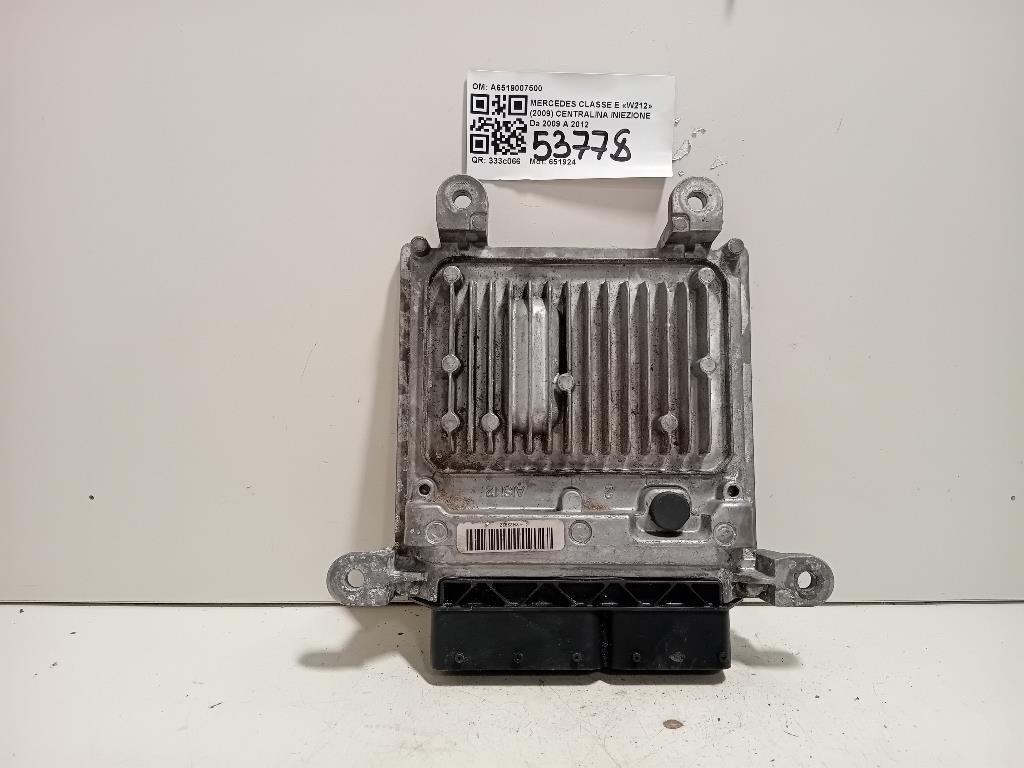 Centralina Iniezione A6519007500 Mercedes Classe E W212 2009