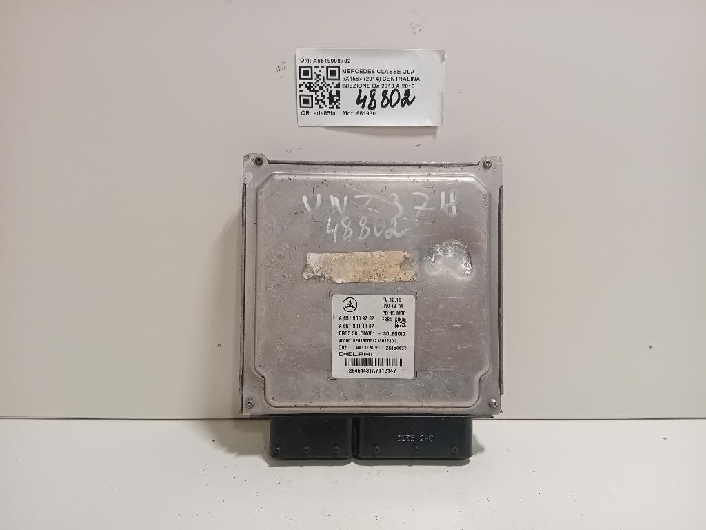 Centralina Iniezione A6519009702 A6519011102 Mercedes Classe GLA X156 2014