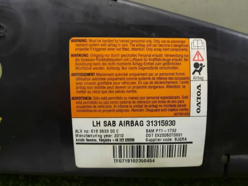 Air-bag Sedile ANT SX 31315930 Volvo XC60 I 2009