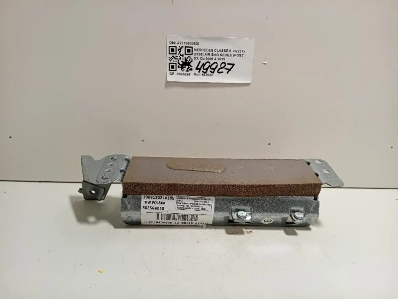 Air-bag Sedile POST DX A2218600605 Mercedes Classe S W221 2006