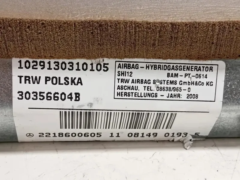 Air-bag Sedile POST DX A2218600605 Mercedes Classe S W221 2006