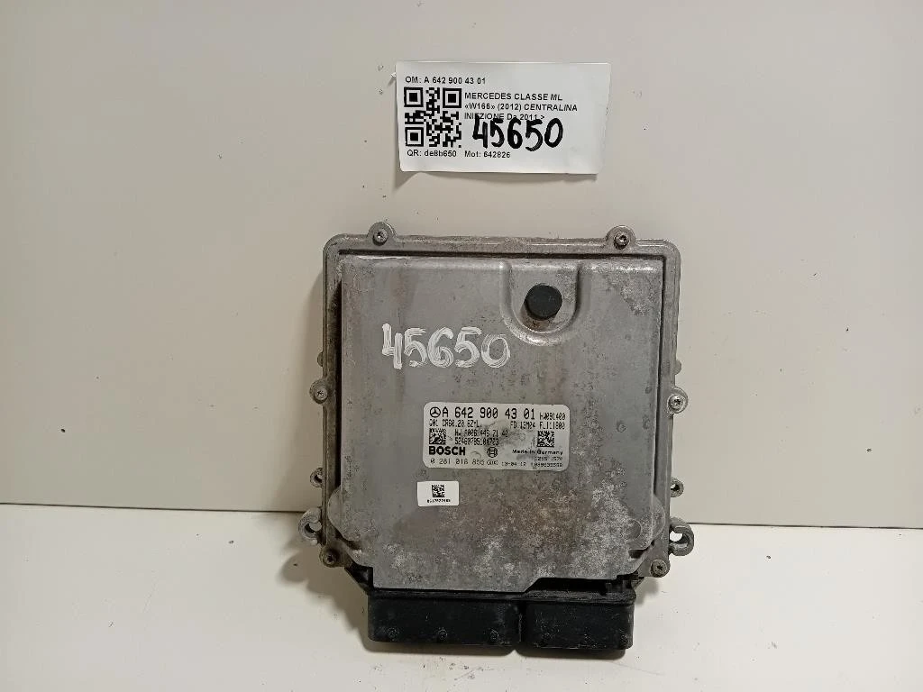 Centralina Iniezione A 642 900 43 01 A6429004301 Mercedes Classe ML W166 2012