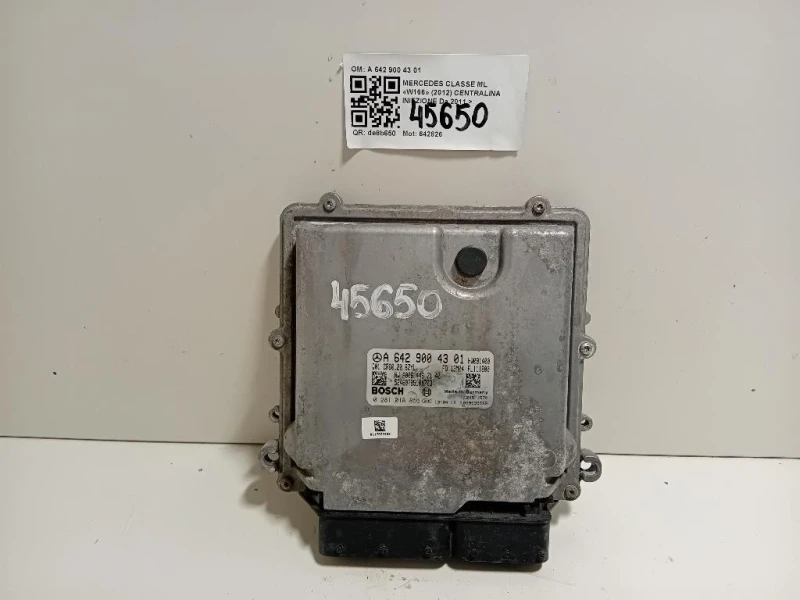 Centralina Iniezione A 642 900 43 01 A6429004301 Mercedes Classe ML W166 2012