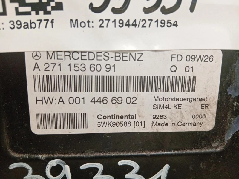 Centralina Iniezione A2710104047 Mercedes Classe SLK R171 2004