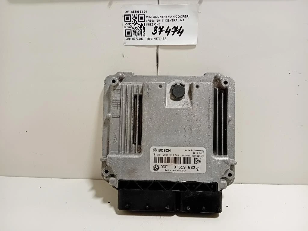 Centralina Iniezione 8519663-01 Mini Countryman Cooper R60 2014