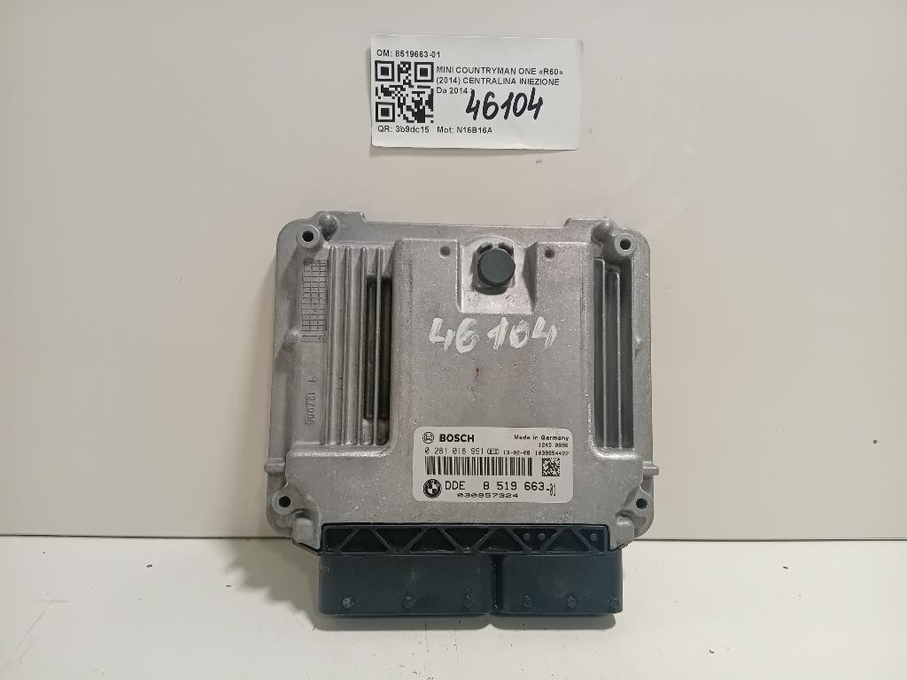 Centralina Iniezione 8519663-01 Mini Countryman ONE R60 2014