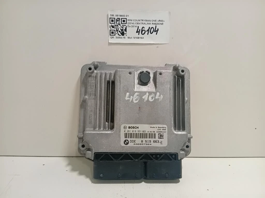 Centralina Iniezione 8519663-01 Mini Countryman ONE R60 2014