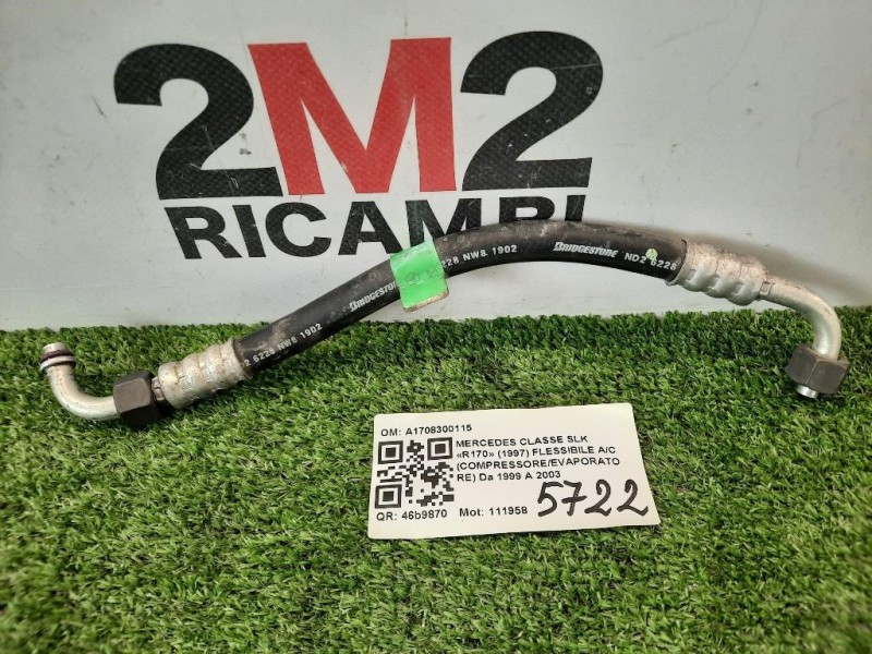 Flessibile AC Compressoreevaporatore A1708300115 Mercedes Classe SLK R170 1997