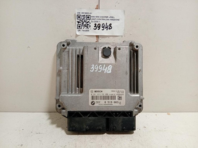 Centralina Iniezione 8519663-01 Mini MINI Cooper R56 2007