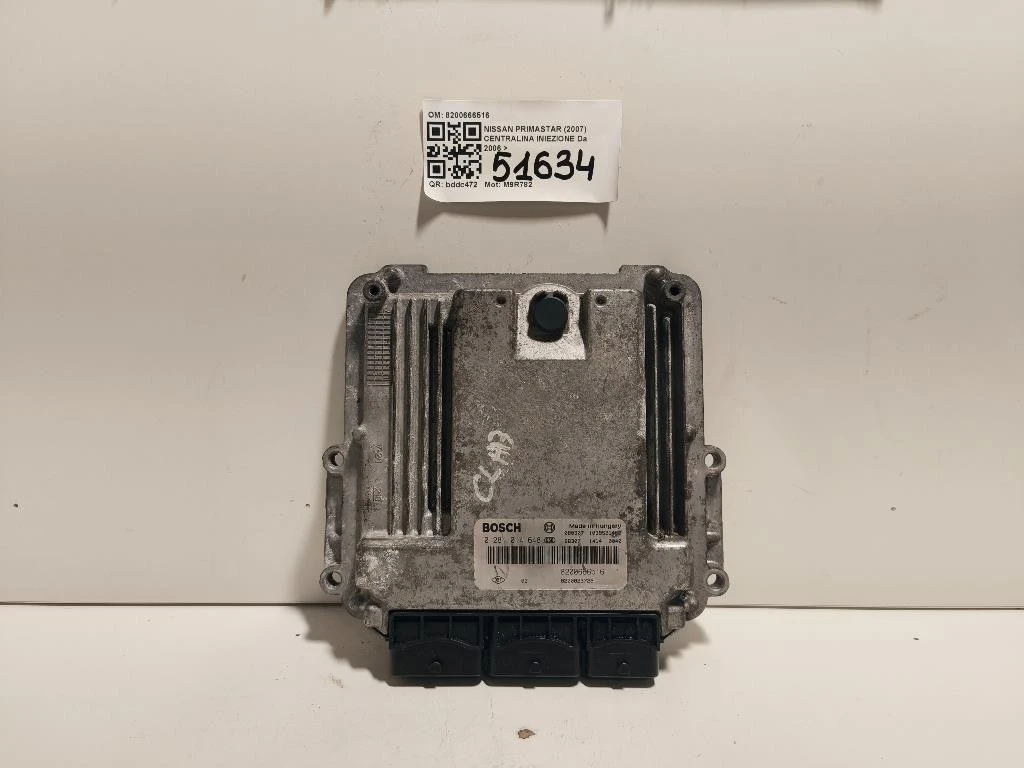 Centralina Iniezione 8200666516 Nissan Primastar I 2007