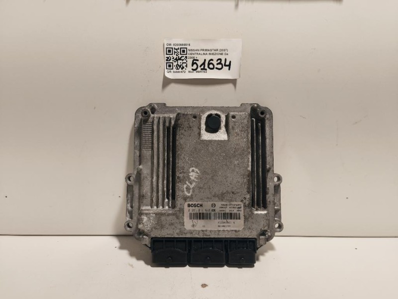 Centralina Iniezione 8200666516 Nissan Primastar I 2007