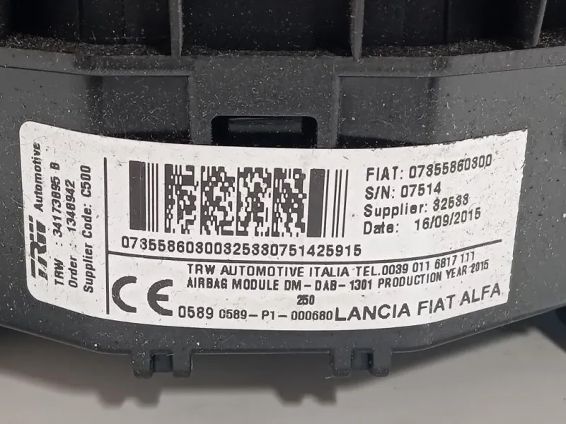 Air-bag Guidatore 07355860300 Citroen Jumper III 2014