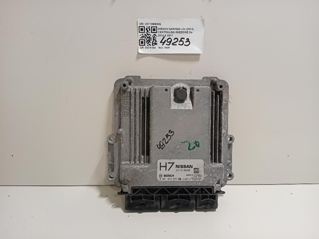 Centralina Iniezione 23710BB58E 1039S54828 Nissan Qashqai II 2014