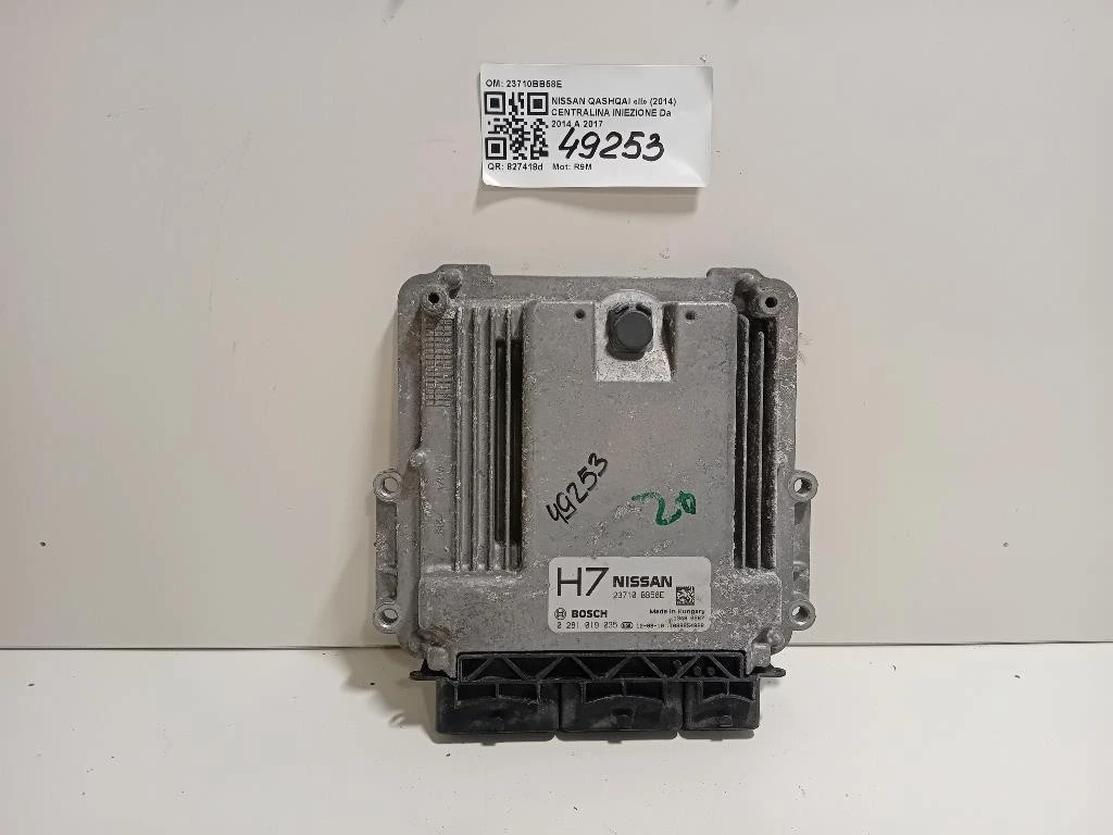 Centralina Iniezione 23710BB58E 1039S54828 Nissan Qashqai II 2014