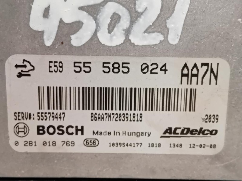 Centralina Iniezione 55 585 024 Opel Astra J 2010