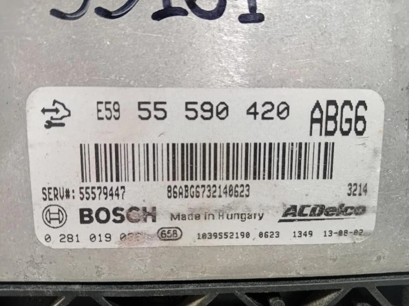 Centralina Iniezione 55590420 Opel Astra J 2010