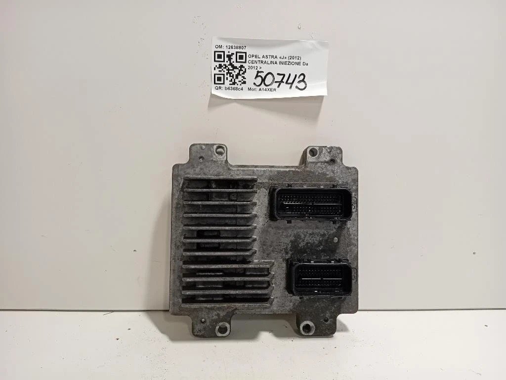 Centralina Iniezione 12638807 Opel Astra J 2012