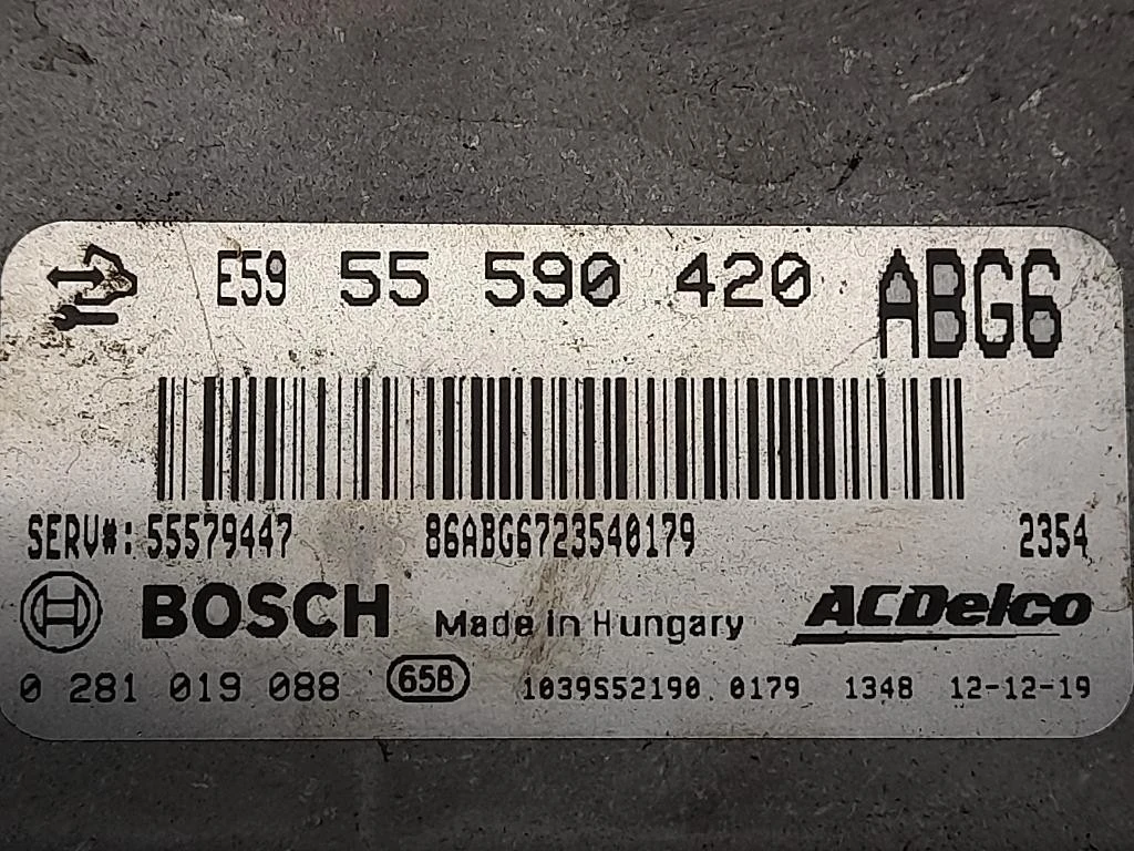 Centralina Iniezione E5955590420 Opel Astra J 2012