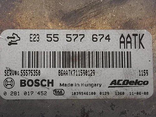 Centralina Iniezione E2355577674 Opel Astra J 2012