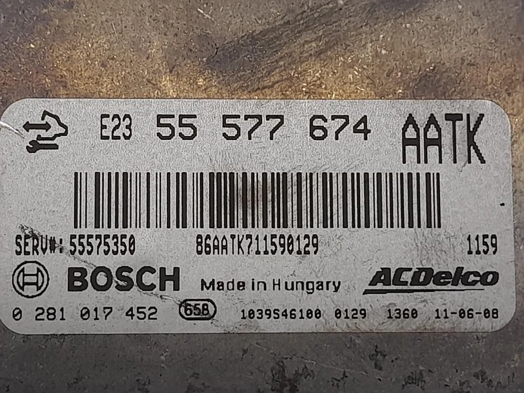 Centralina Iniezione E2355577674 Opel Astra J 2012