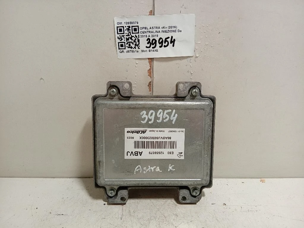 Centralina Iniezione 12659379 Opel Astra K 2016