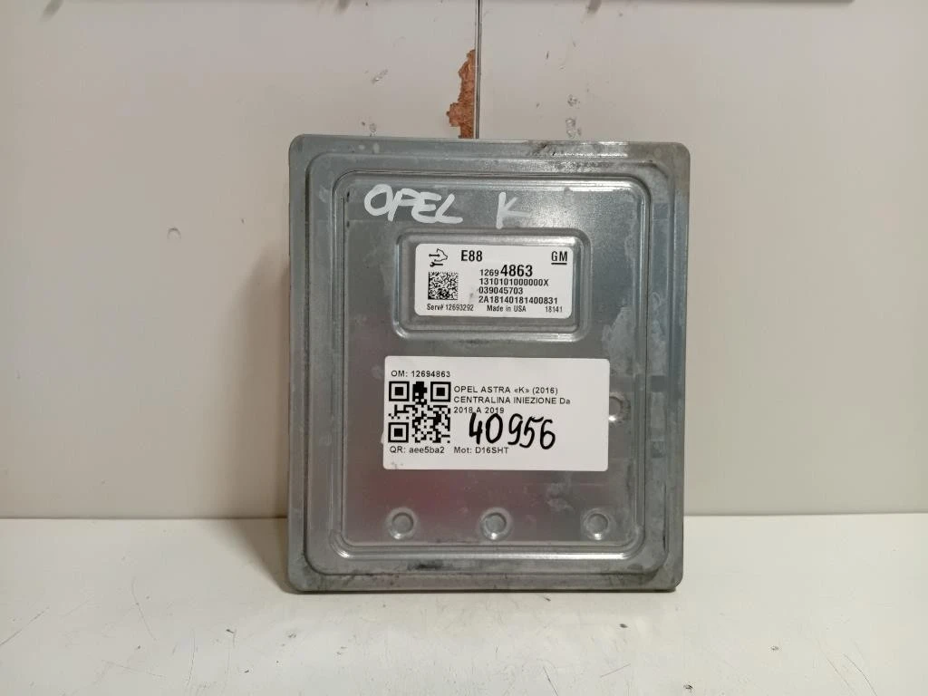 Centralina Iniezione 12694863 Opel Astra K 2016