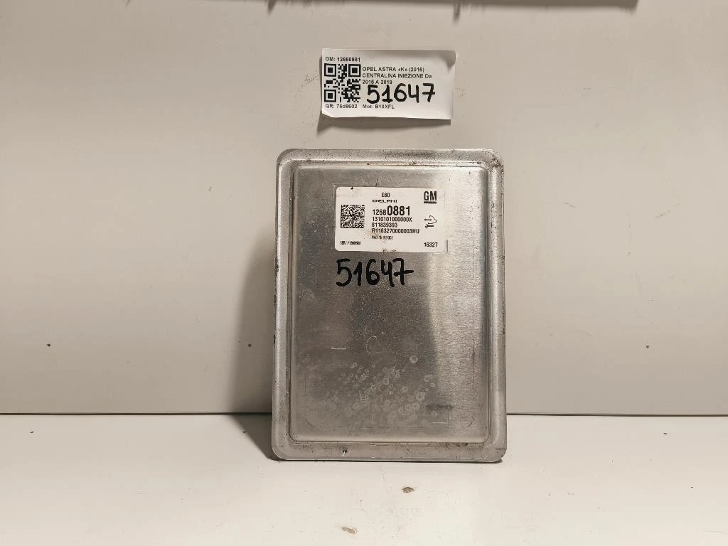 Centralina Iniezione 12680881 Opel Astra K 2016