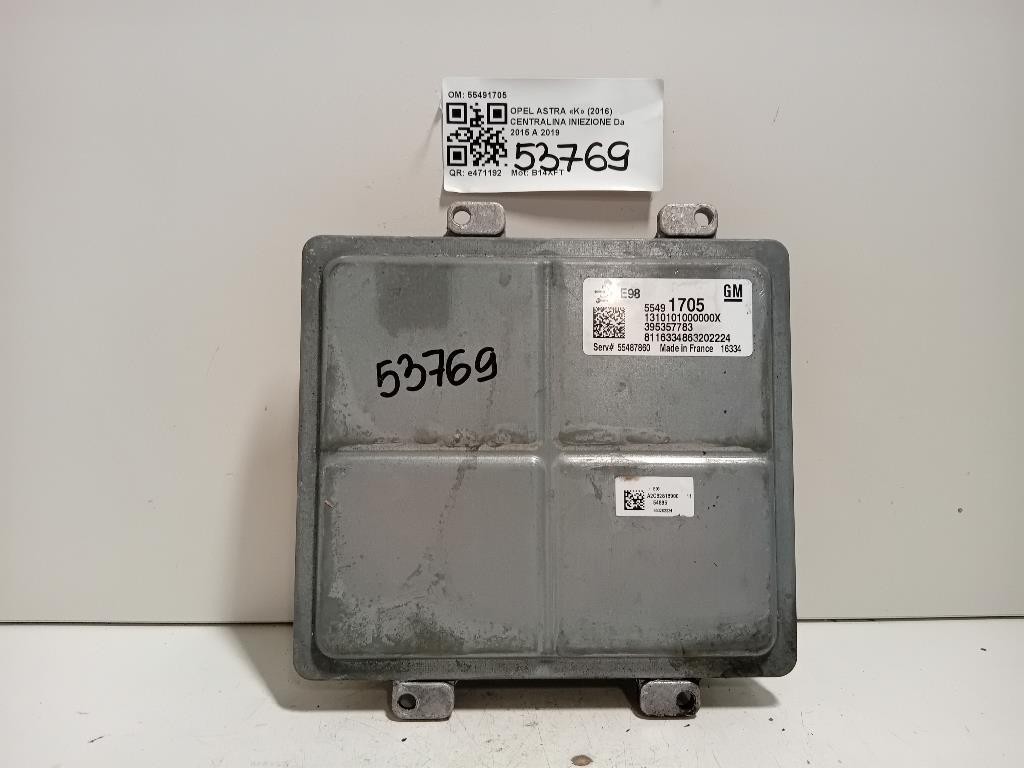 Centralina Iniezione 55491705 Opel Astra K 2016