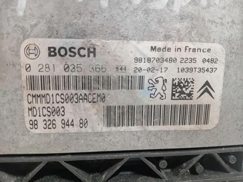 Centralina Iniezione 9832694480 Opel Combo E 2018