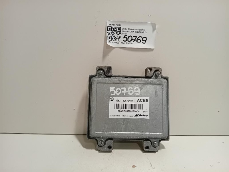 Centralina Iniezione 12679197 Opel Corsa E 2014