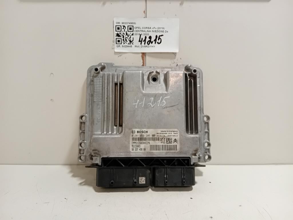 Centralina Iniezione 9833749880 Opel Corsa F 2019