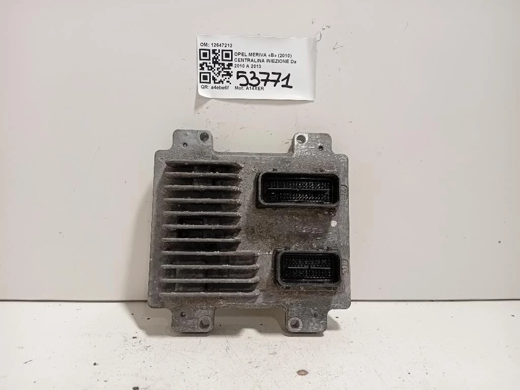 Centralina Iniezione 12647212 Opel Meriva B 2010