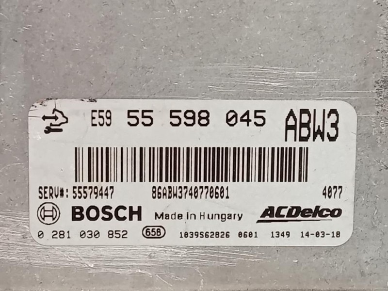 Centralina Iniezione 55598045 ABW Opel Meriva B 2010