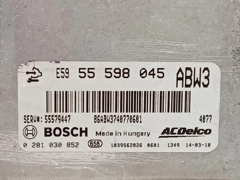 Centralina Iniezione 55598045 ABW Opel Meriva B 2010