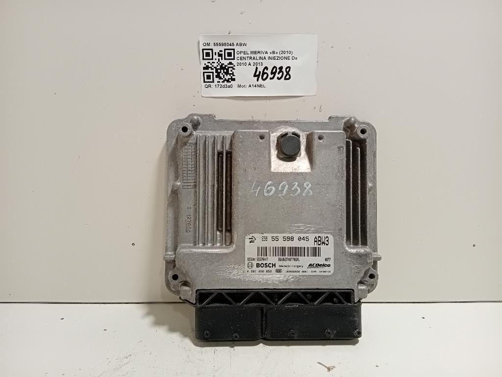 Centralina Iniezione 55598045 ABW Opel Meriva B 2010