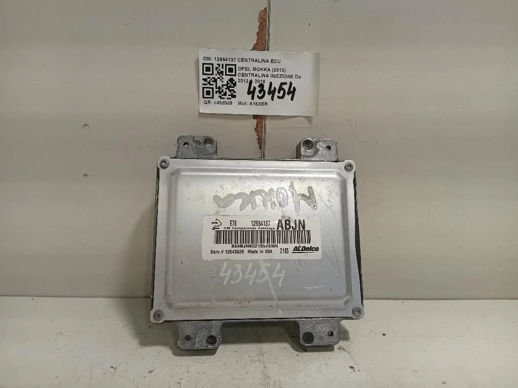Centralina Iniezione 12654137 CENTRALINA ECU Opel Mokka 2013